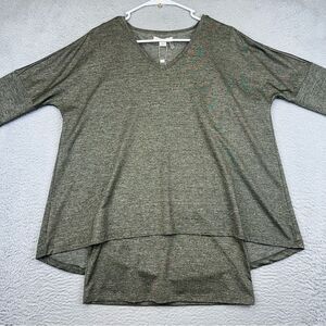 New Simply Noelle Shirt Top Womens‎ Small Green Built In Tunic Blouse Casual